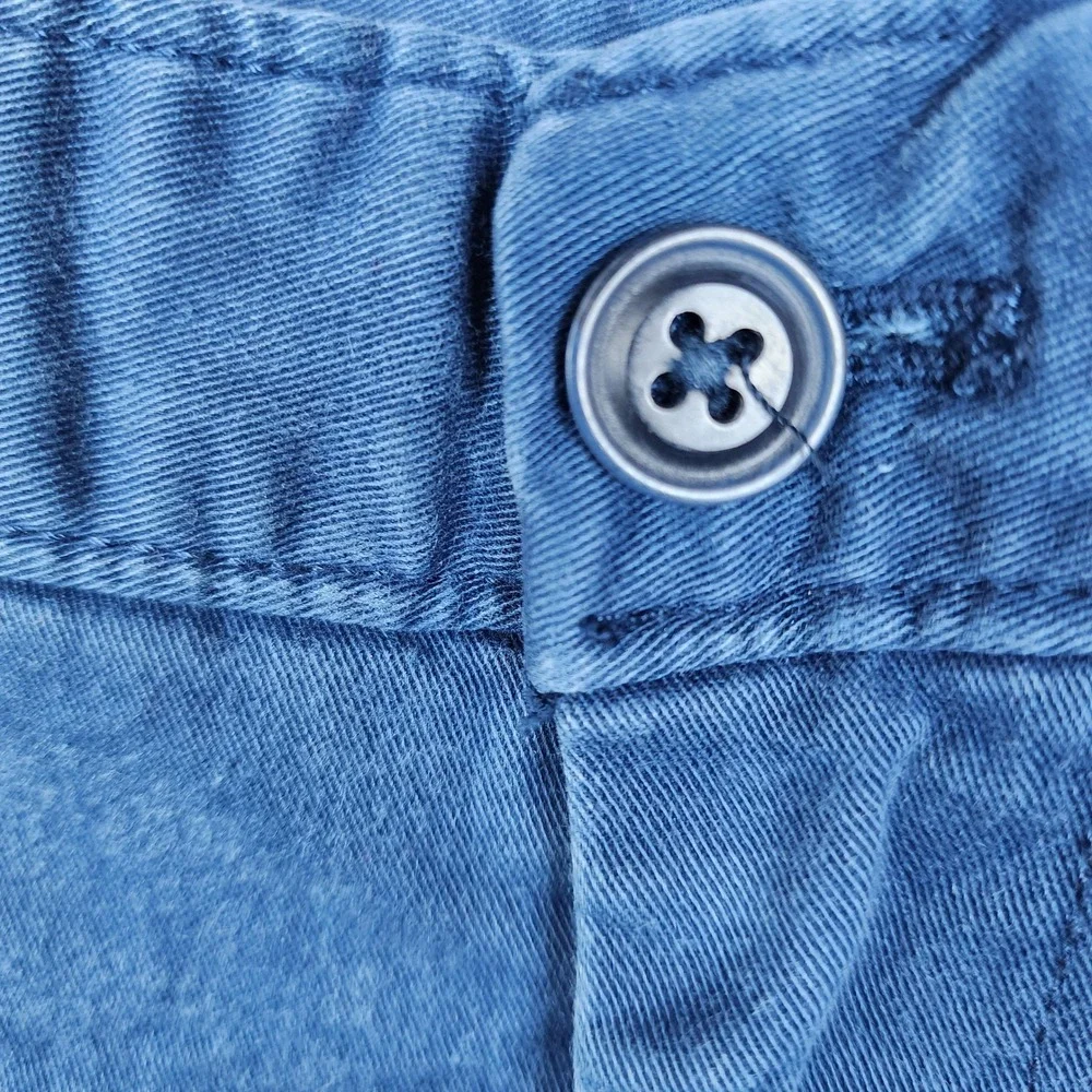 Izod Saltwater Chino Shorts Mens 40 Blue Stretch‎ Cotton Blend 9.5 Inseam